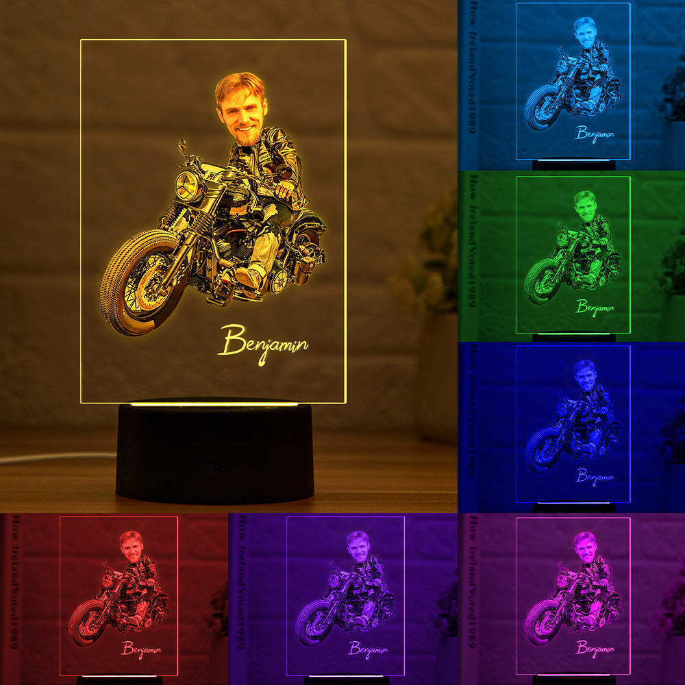 Nome Personalizzato E Foto Lampada A Led In Acrilico Sette Colori Regalo Divertente Per Lui - soufeelitLampada Personalizzata