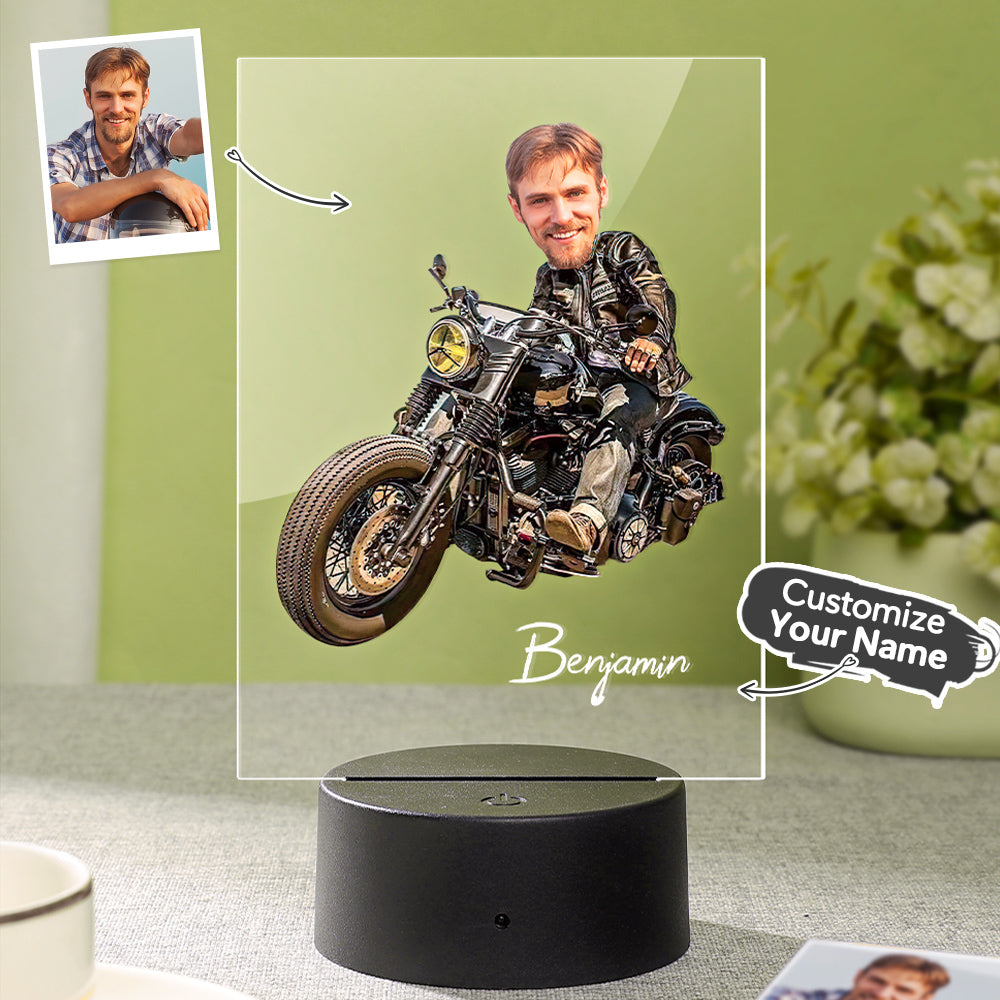 Nome Personalizzato E Foto Lampada A Led In Acrilico Sette Colori Regalo Divertente Per Lui - soufeelitLampada Personalizzata