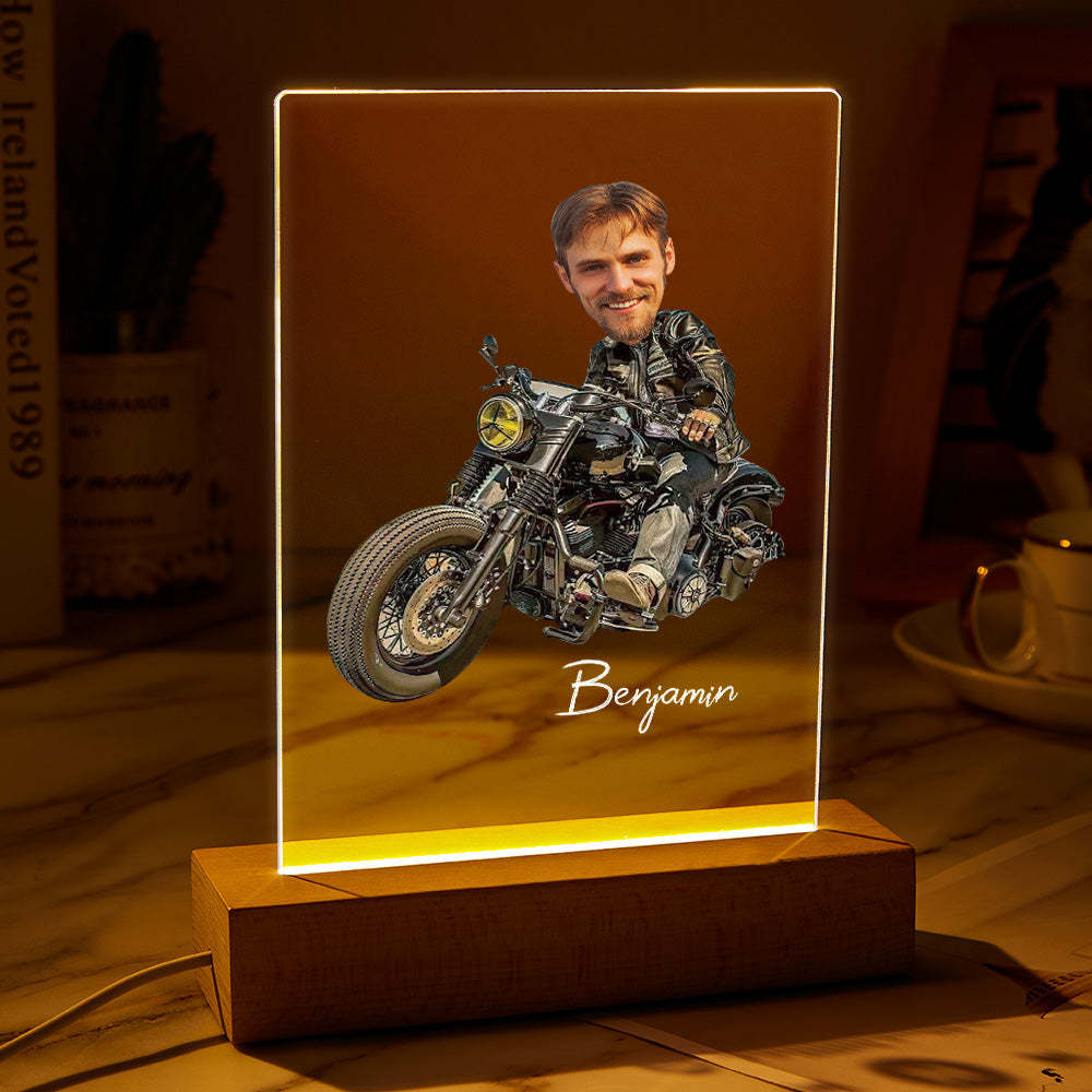 Nome Personalizzato E Foto Lampada A Led In Acrilico Sette Colori Regalo Divertente Per Lui - soufeelitLampada Personalizzata