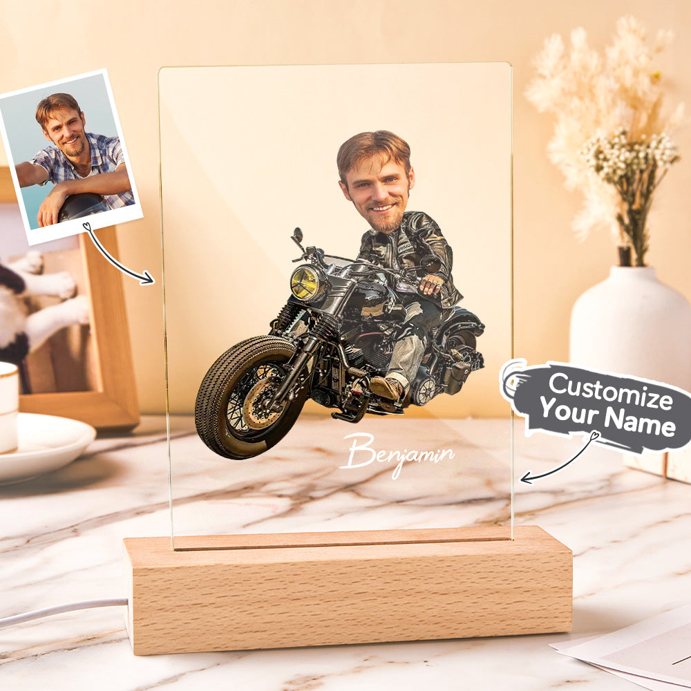 Nome Personalizzato E Foto Lampada A Led In Acrilico Sette Colori Regalo Divertente Per Lui - soufeelitLampada Personalizzata