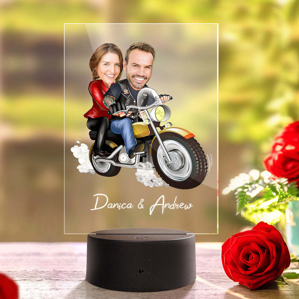 Lampada A Led Acrilica Personalizzata Con Foto E Nome Di Coppia In Sette Colori - soufeelitLampada Personalizzata