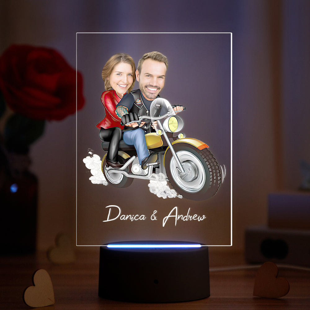 Lampada A Led Acrilica Personalizzata Con Foto E Nome Di Coppia In Sette Colori - soufeelitLampada Personalizzata