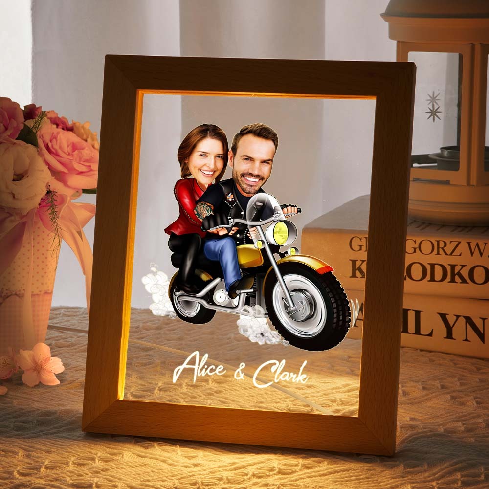 Lampada A Led Acrilica Personalizzata Con Foto E Nome Di Coppia In Sette Colori - soufeelitLampada Personalizzata