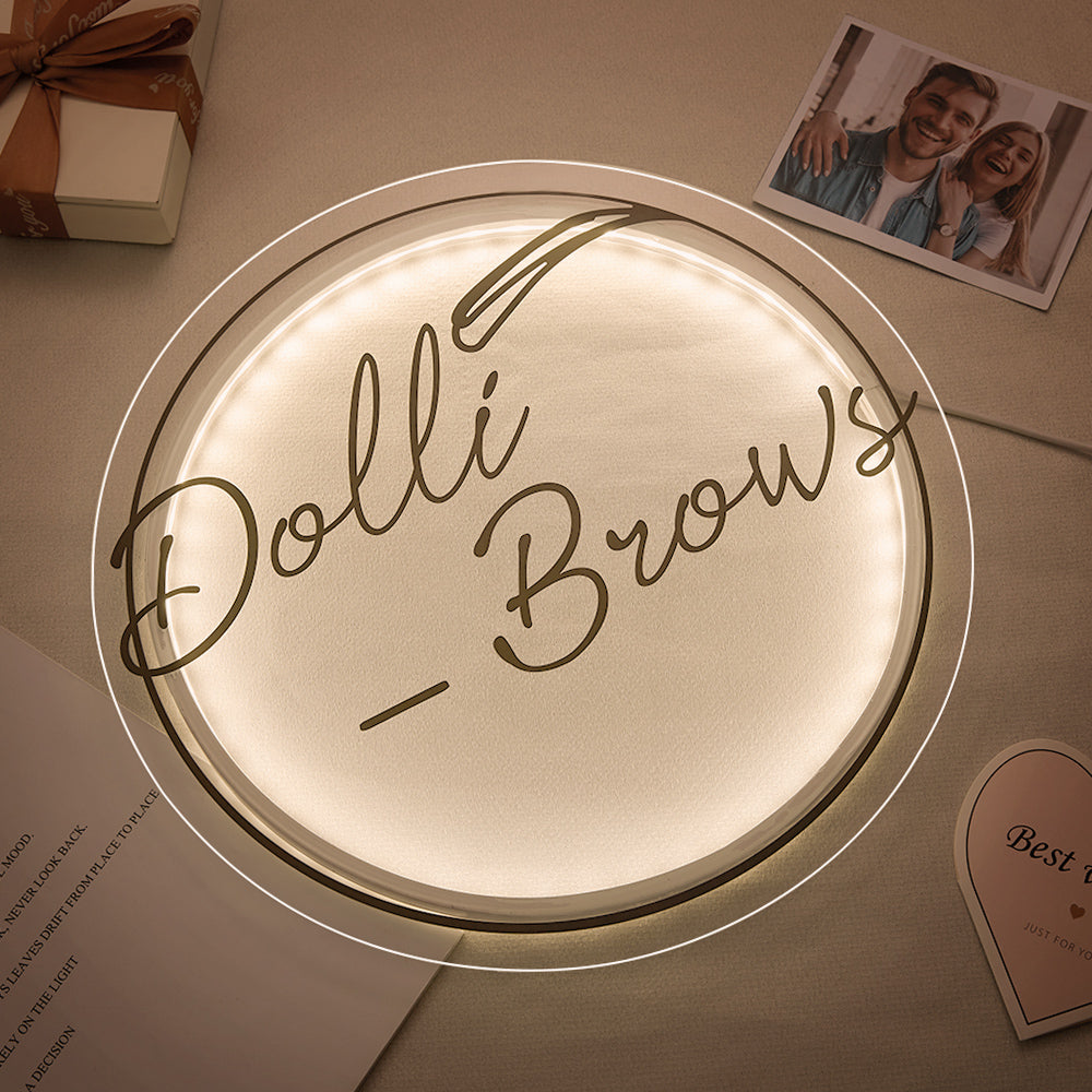 Regali Per La Casa Rotondi In Acrilico Con Luce Notturna Con Incisione Personalizzata - soufeelitLampada Personalizzata