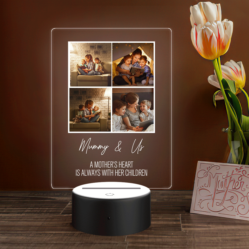 Foto Personalizzate Lampada In Acrilico Regalo Per La Mamma - soufeelit -Lampada Personalizzata