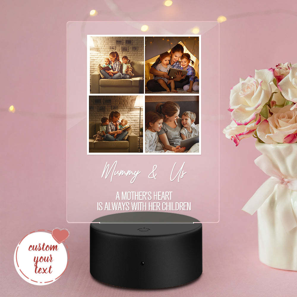 Foto Personalizzate Lampada In Acrilico Regalo Per La Mamma - soufeelit -Lampada Personalizzata