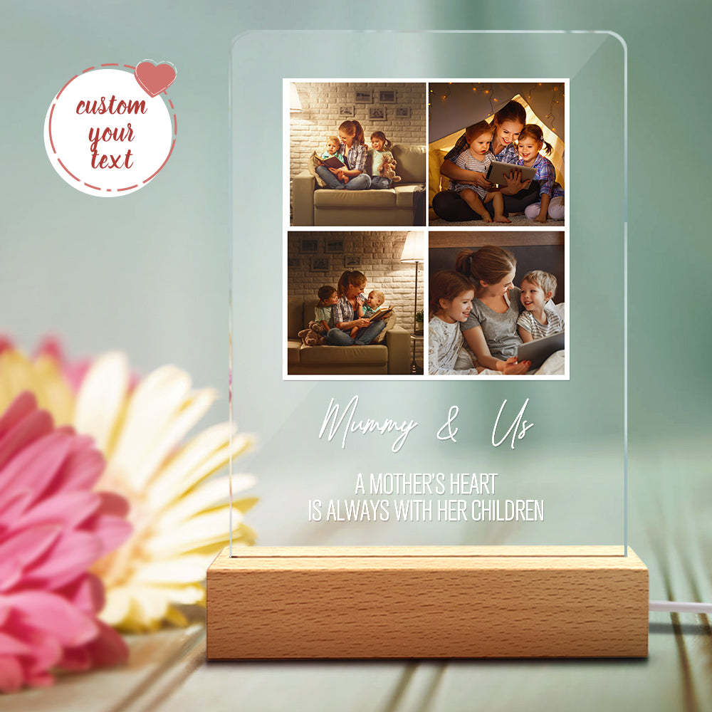 Foto Personalizzate Lampada In Acrilico Regalo Per La Mamma - soufeelit -Lampada Personalizzata
