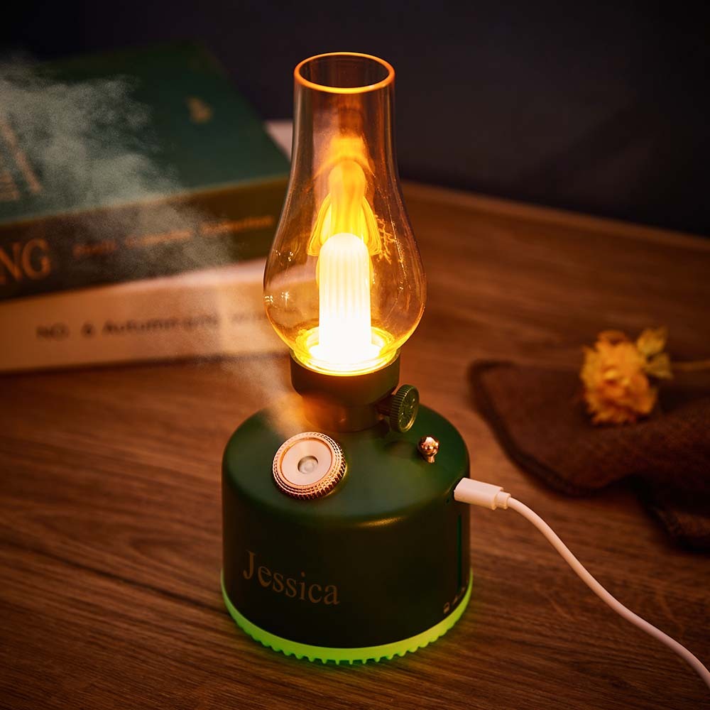 Umidificatore A Nebbia Fredda Con Lampada Da Notte Con Incisione Personalizzata Per Camera Da Letto - soufeelitLampada Personalizzata