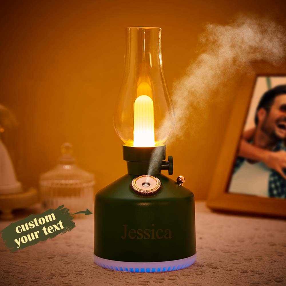 Umidificatore A Nebbia Fredda Con Lampada Da Notte Con Incisione Personalizzata Per Camera Da Letto - soufeelitLampada Personalizzata