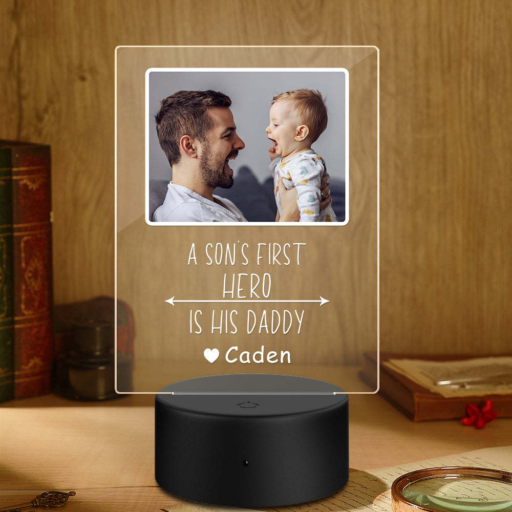Regalo Personalizzato Per La Festa Del Papà Con Base In Plastica Con Nome E Foto - soufeelit
