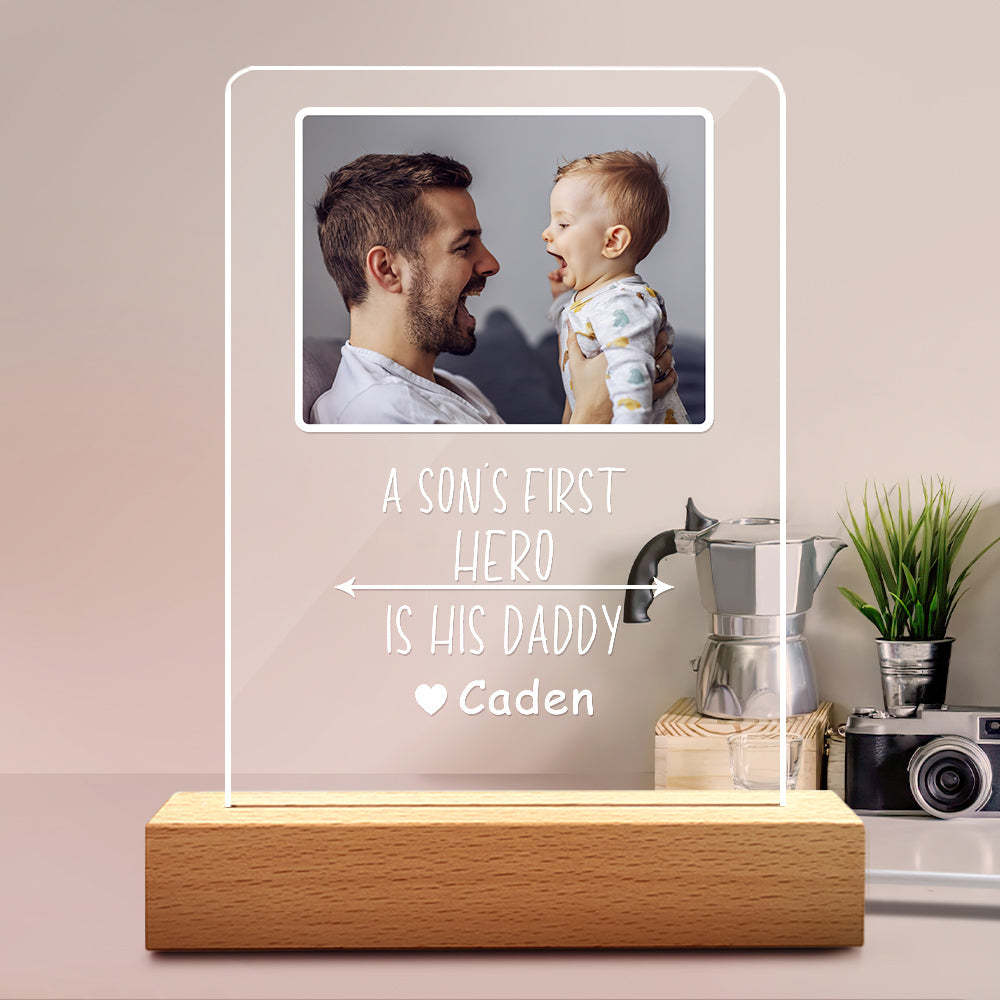 Regalo Personalizzato Per La Festa Del Papà Con Base In Plastica Con Nome E Foto - soufeelit