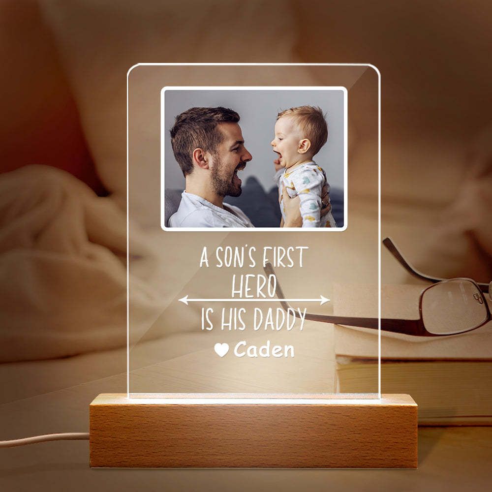 Regalo Personalizzato Per La Festa Del Papà Con Base In Plastica Con Nome E Foto - soufeelit