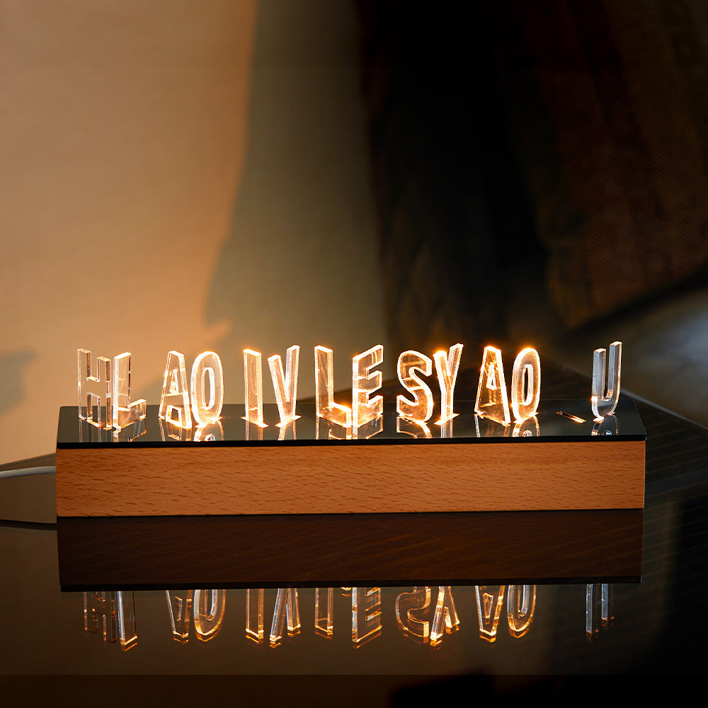 Regali Per La Casa Commemorativi In ​​acrilico Con Luce Notturna Con Nome Inciso Personalizzato - soufeelit