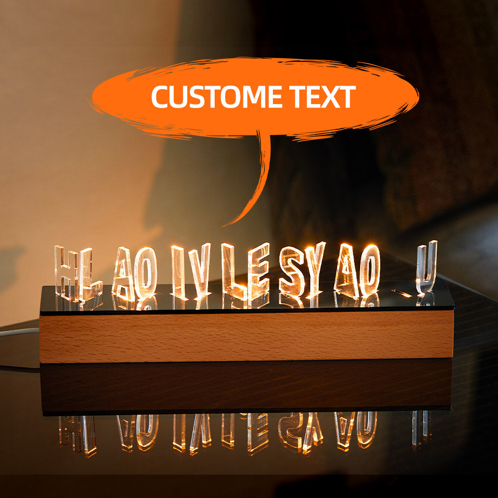 Regali Per La Casa Commemorativi In ​​acrilico Con Luce Notturna Con Nome Inciso Personalizzato - soufeelit