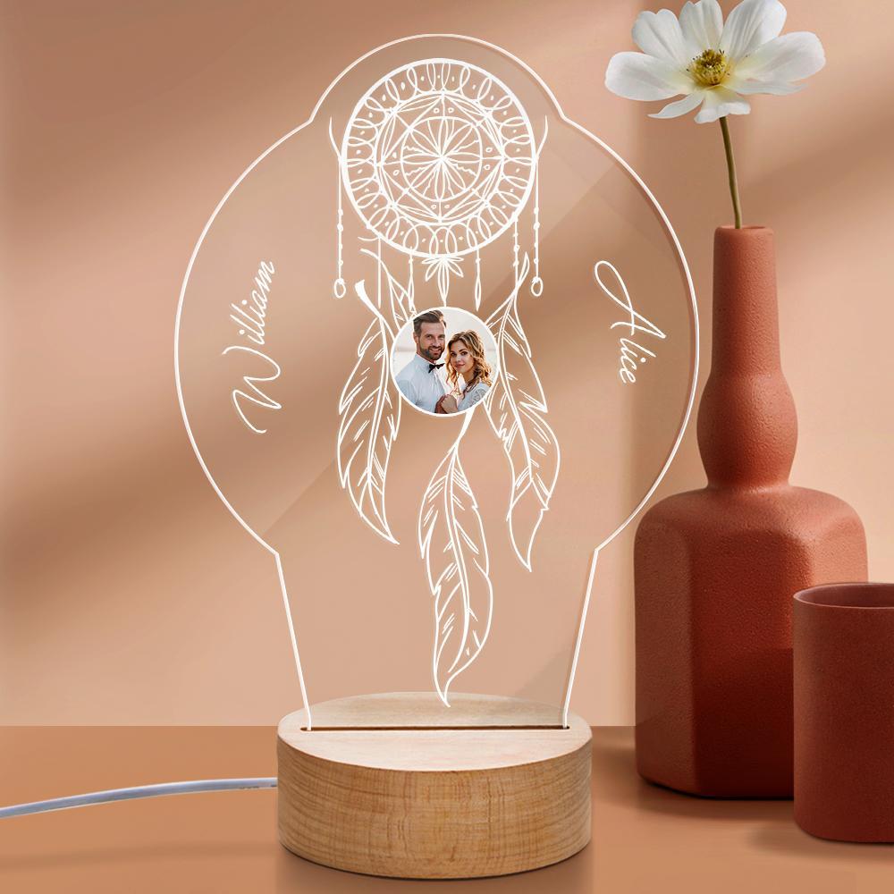 Luci Personalizzate Per La Decorazione Della Casa Di Dream Catcher Decorazioni Per La Casa Con Luce Notturna Personalizzata - soufeelit