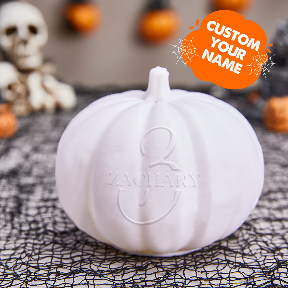 Personalizzato Halloween Pumpkin Light Nome Personalizzato Light Custom Light Up Jack-o-lantern Halloween Decor - Z - soufeelit