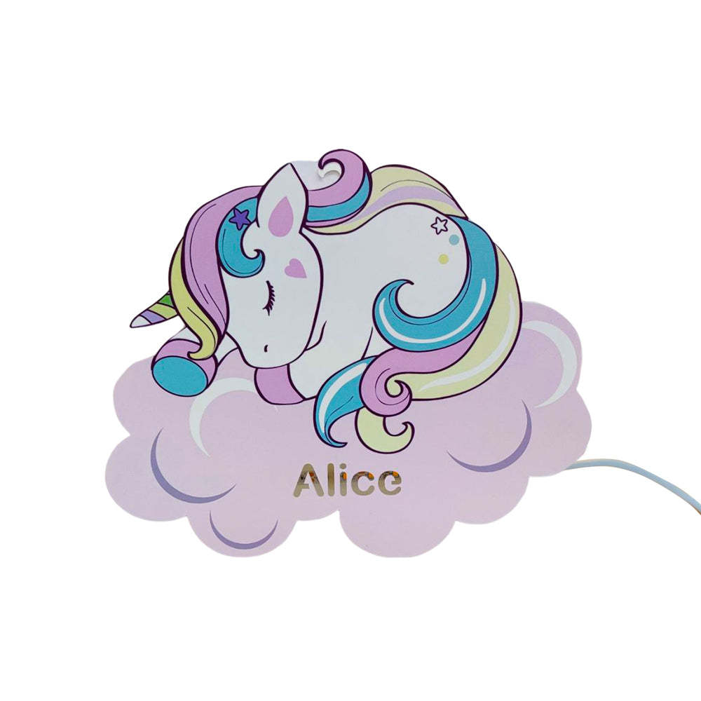 Applique Da Parete Con Nome Unicorno Personalizzato Per Camera Dei Bambini, Regalo Di Compleanno Per Bambini - soufeelit