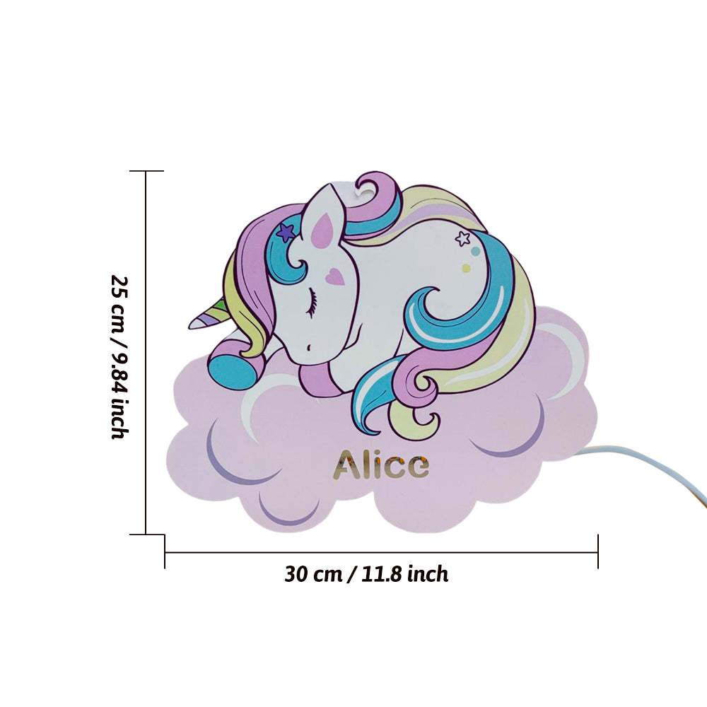 Applique Da Parete Con Nome Unicorno Personalizzato Per Camera Dei Bambini, Regalo Di Compleanno Per Bambini - soufeelit