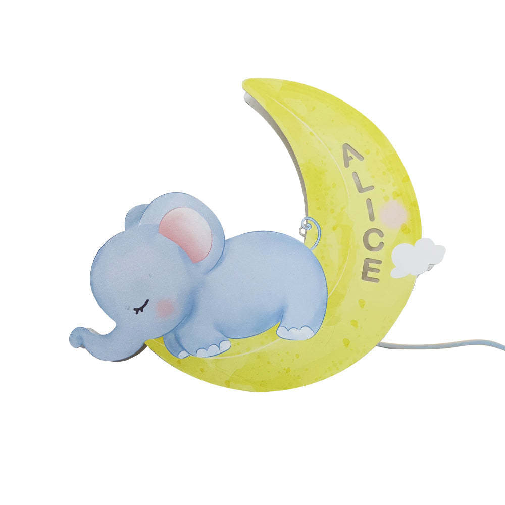 Nome Personalizzato Elefante Applique Da Parete Per Camera Dei Bambini Regalo Di Compleanno Per Bambini - soufeelit