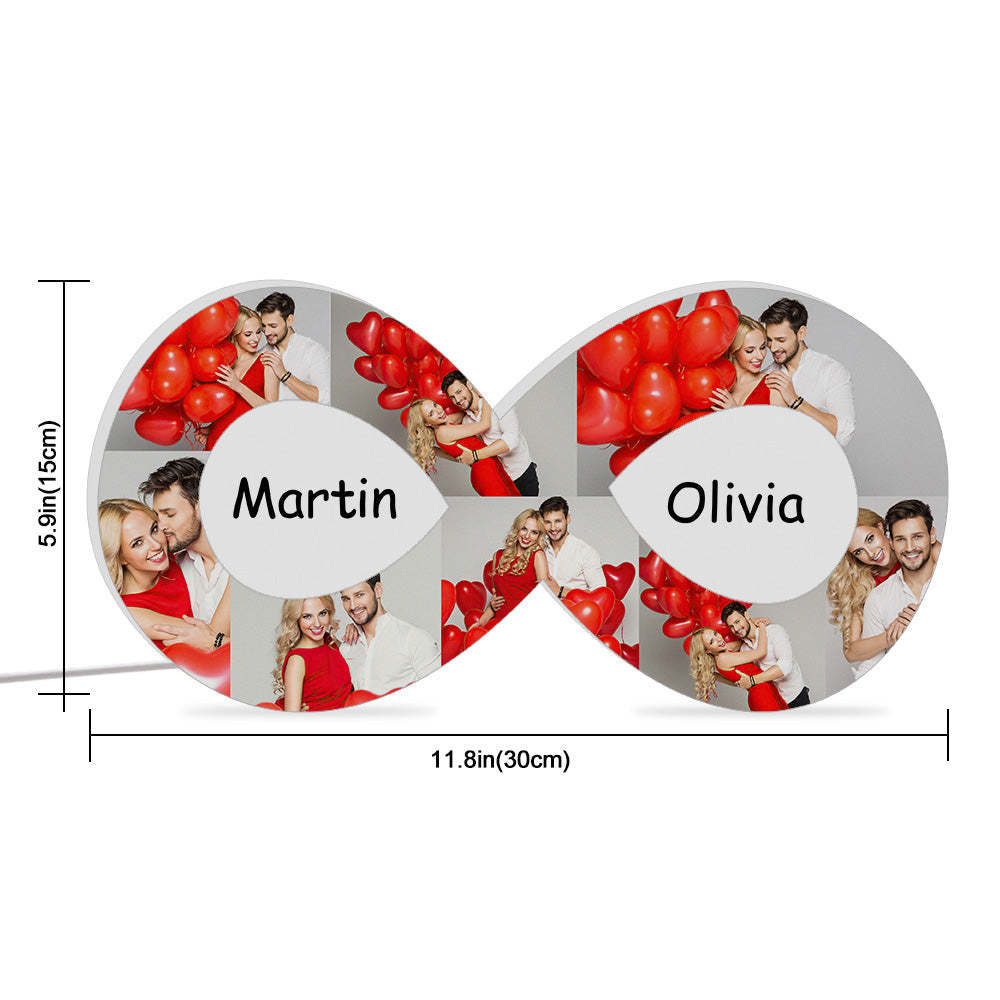 Lampada Per Collage Di Foto Personalizzata Infinity Night Light Regalo Romantico Per Lei - soufeelit