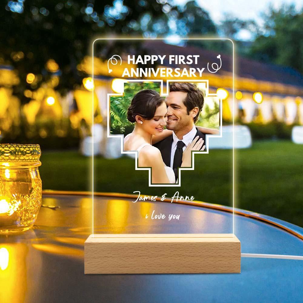 Foto Personalizzata Lampada A Led Per Anniversario Regalo Per Foto Personalizzato Lampada Per Anniversario Lampada A Led 3d Personalizzata Luce Notturna In Acrilico - soufeelit