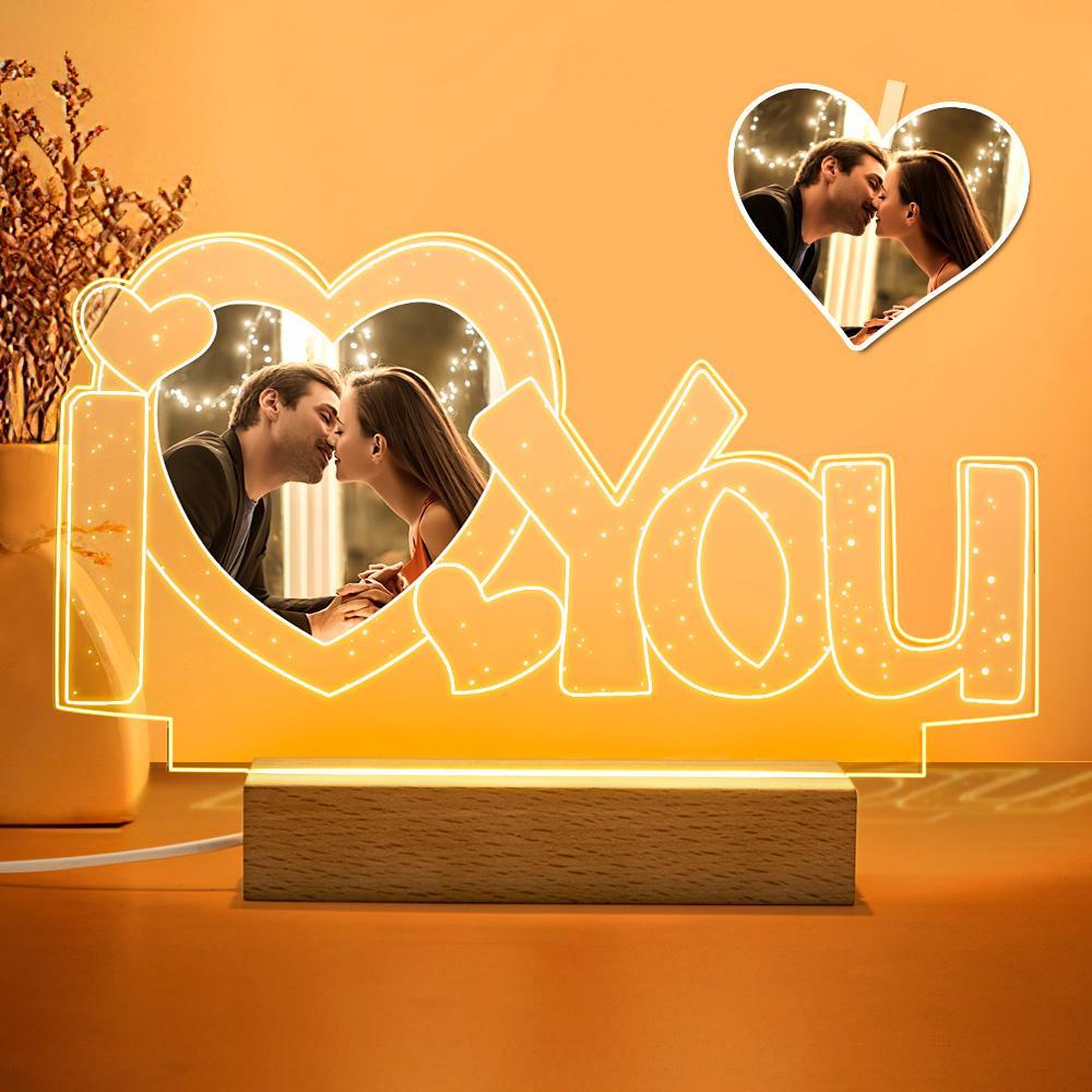 Regalo Personalizzato Per La Luce Notturna Della Lampada Fotografica In Acrilico Per Gli Amanti - soufeelit
