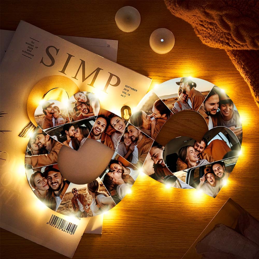 Foto Personalizzata Infinity Love Lampada In Acrilico Cornice Per Foto Personalizzata Luce Notturna Regalo Creativo Per Lei - soufeelit