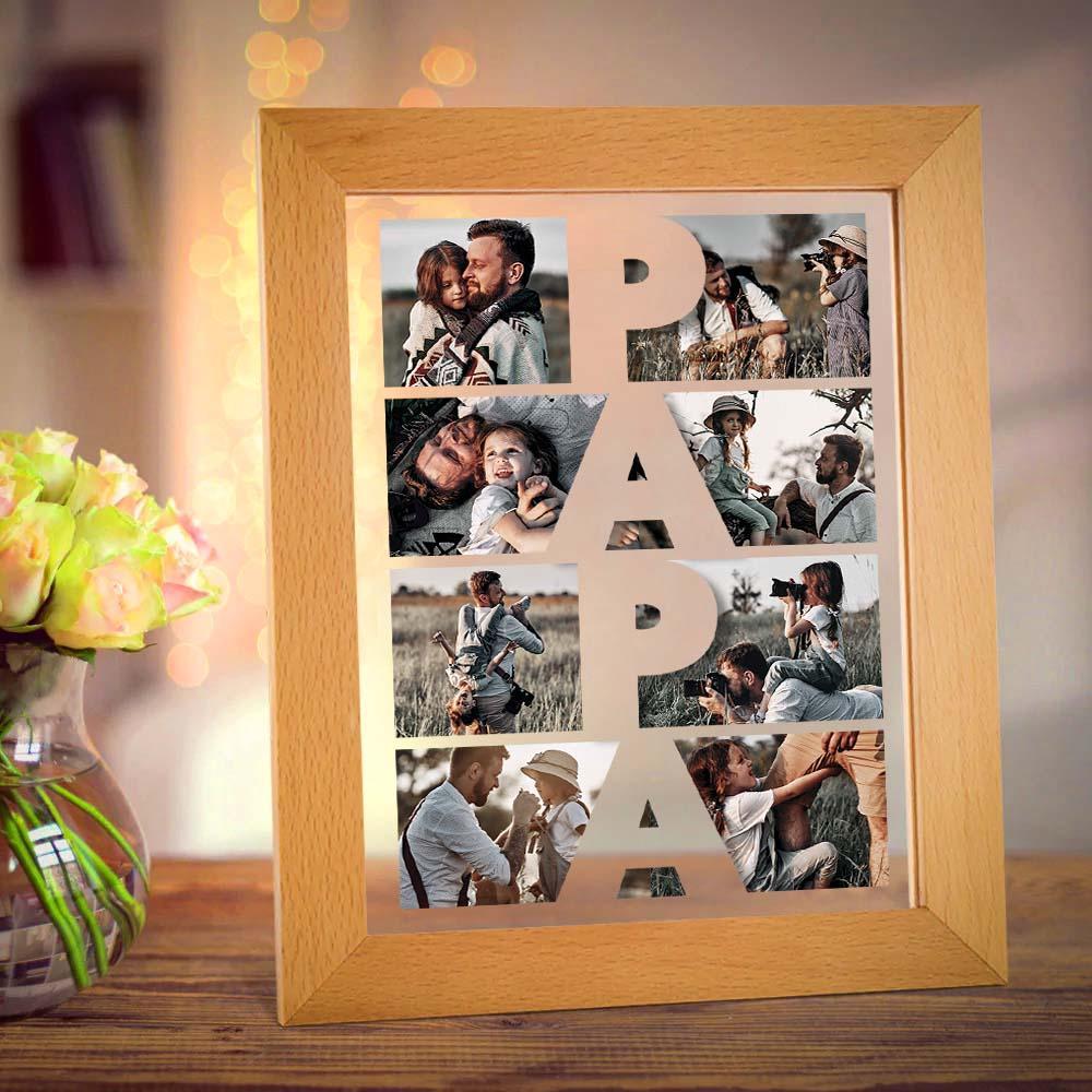 Regalo Di Luce Notturna In Acrilico Con Foto Personalizzata Per Papà - soufeelit