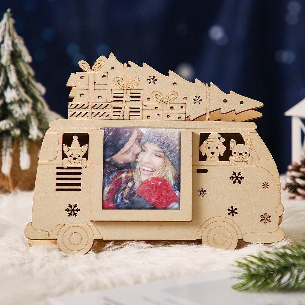 Cornice Per Foto Personalizzata Con Regali Commemorativi In Legno Chiaro Di NataleLampada Personalizzata