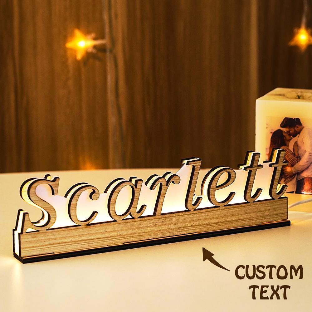 Nome Intaglio In Legno Inciso Personalizzato Luci Led Il Miglior Regalo Per Gli AmiciLampada Personalizzata