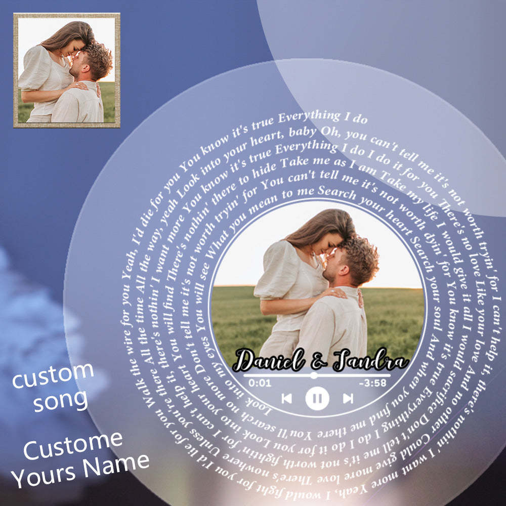 Personalizzato Vinyl Record Forma Night Light Home Decor Sette Colori Illusion Cambia Colore Testi Night Light Gift - soufeelitLampada Personalizzata
