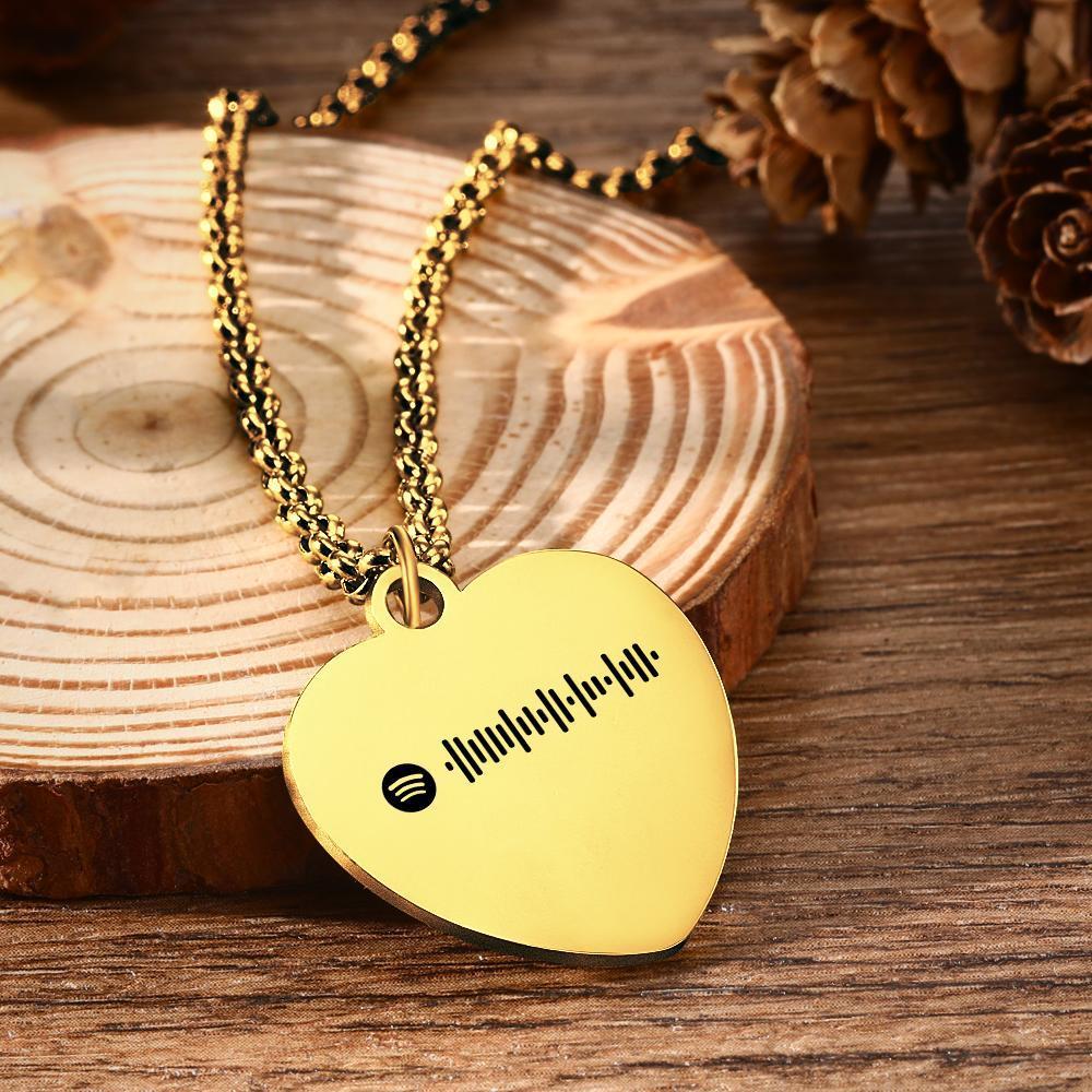 Collana Personalizzata Con Codice Spotify Collana Incisa Regali Per Coppia