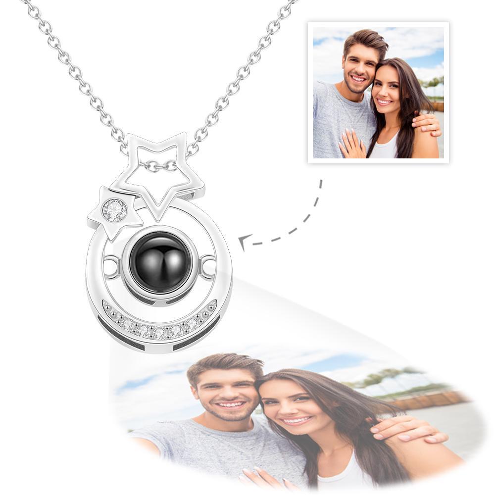 Collana Con Proiezione Di Foto Personalizzata Collana Con Proiezione Di Piccole Stelle Regalo Unico - soufeelit