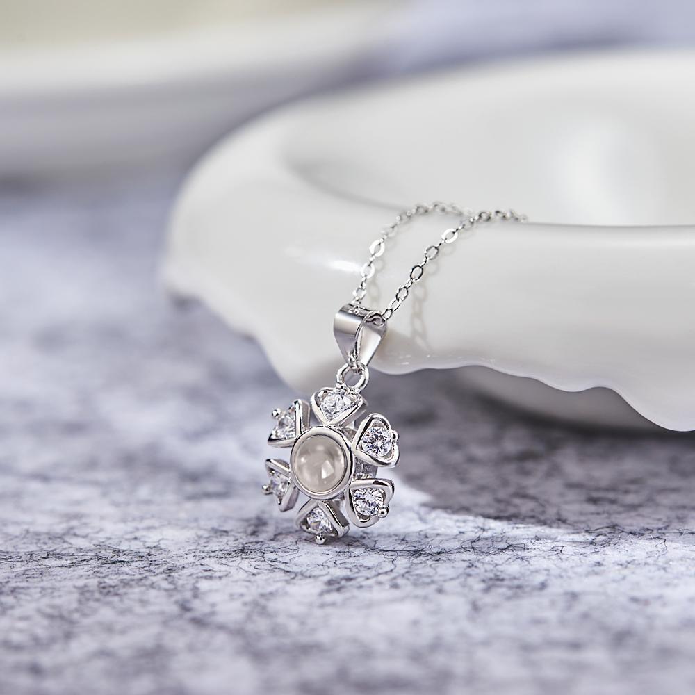 Collana Con Proiezione Di Foto Personalizzata Collana Con Foto Di Girasole Personalizzata Regalo Per Lei - soufeelit