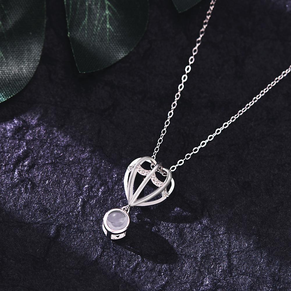 Collana Con Proiezione Di Foto Personalizzate Collana Con Pendente A Palloncino Regalo Per Le Donne - soufeelit