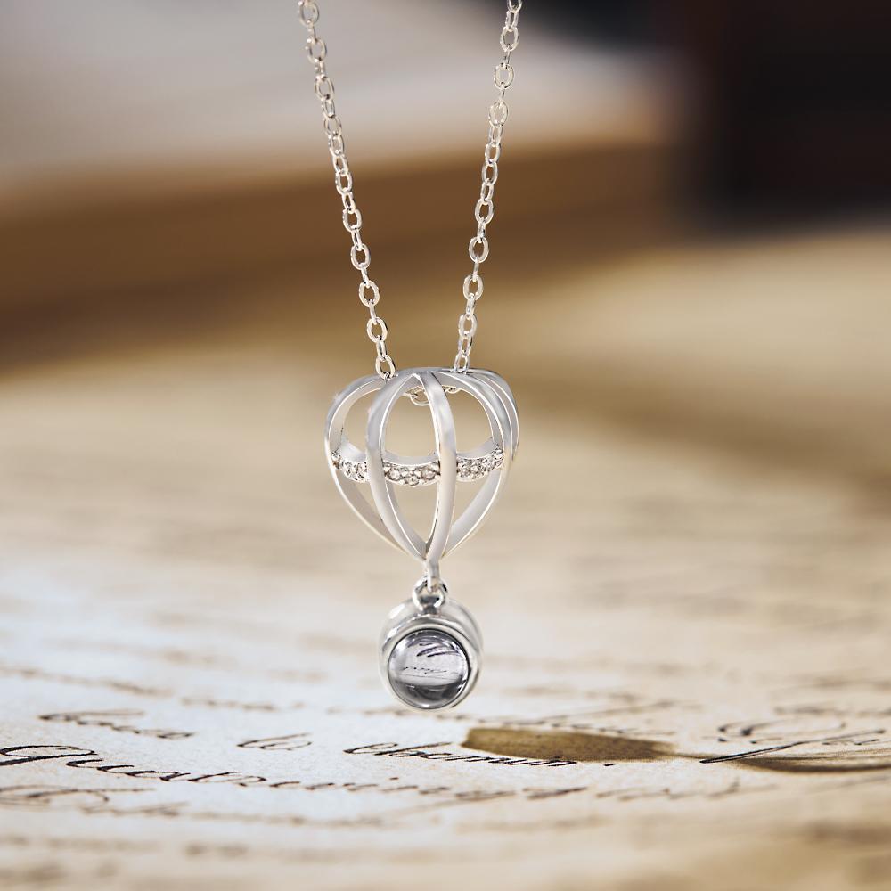 Collana Con Proiezione Di Foto Personalizzate Collana Con Pendente A Palloncino Regalo Per Le Donne - soufeelit