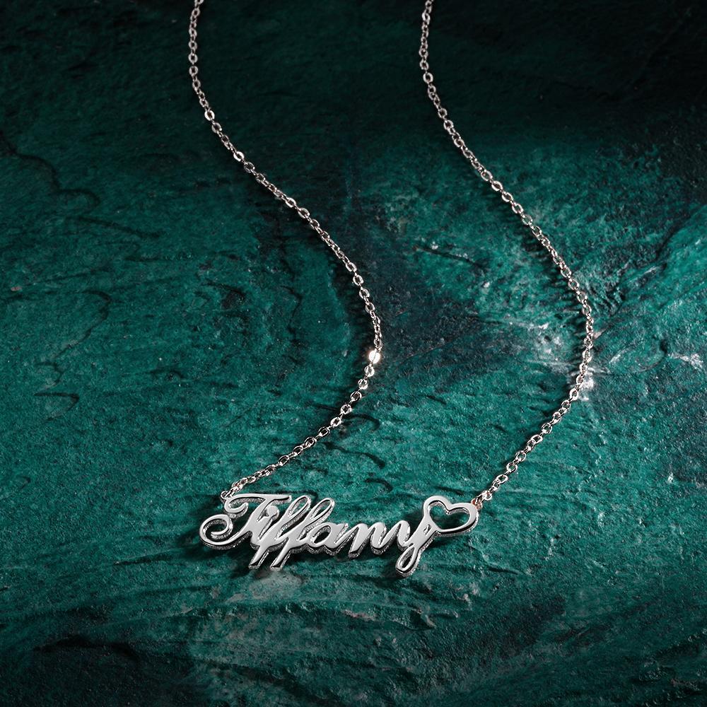 Collana Con Nome A Cuore Piccolo Personalizzato, Personalizza I Regali Per Il Tuo Nome