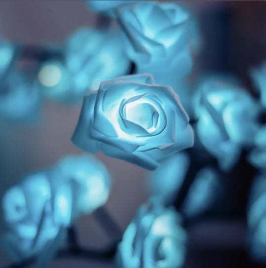 Luz De Simulação De Led Para Flor De Roseira Decorativa Luz Noturna Presente De Aniversário Para Namorado - Azul - soufeelbr
