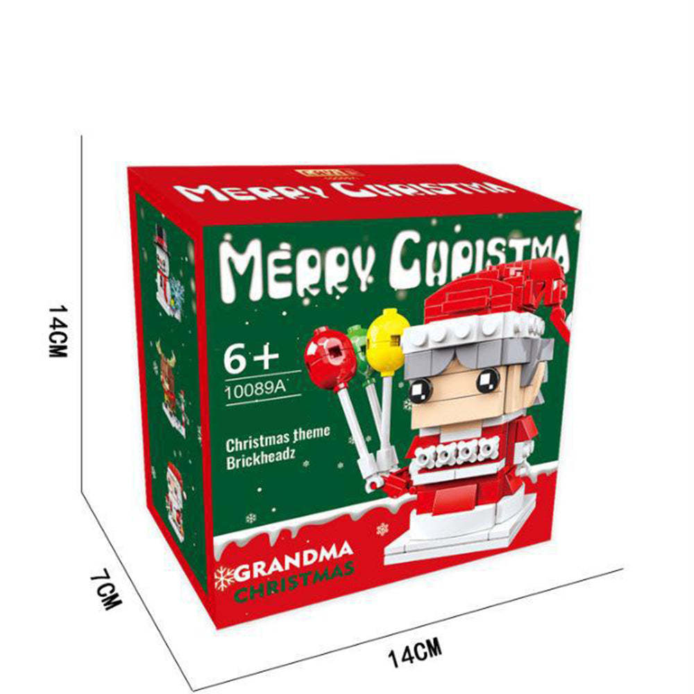Papai Noel Pequena Partícula Brick Block Heads Puzzle Bloco De Construção Brinquedo Presentes De Natal - soufeelbr