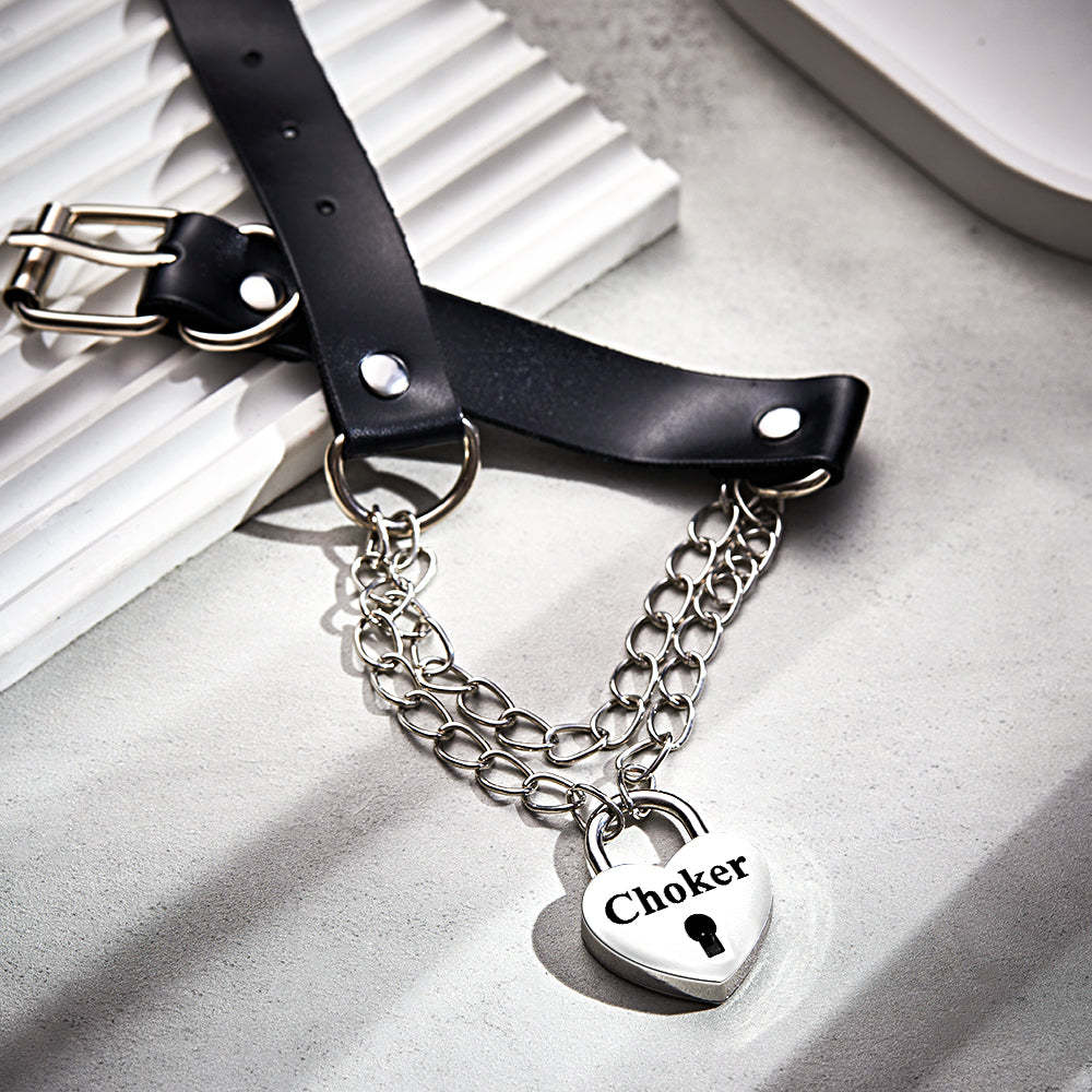 Gargantilha Gravada Personalizada Chave Do Amor Moda Presentes Requintados - soufeelbr