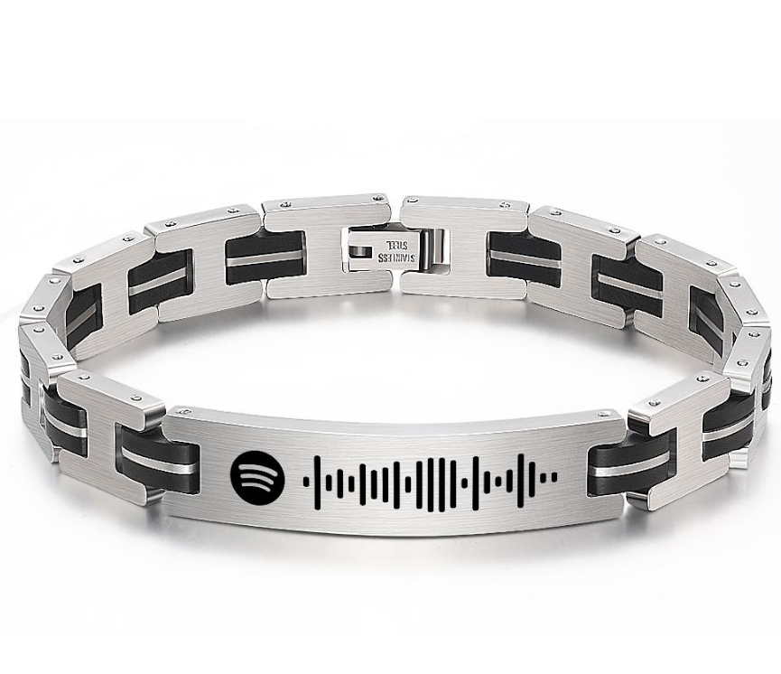Pulseira Personalizada Scannable Cusãom sãotify Code Bracelet Music Gifts for Man