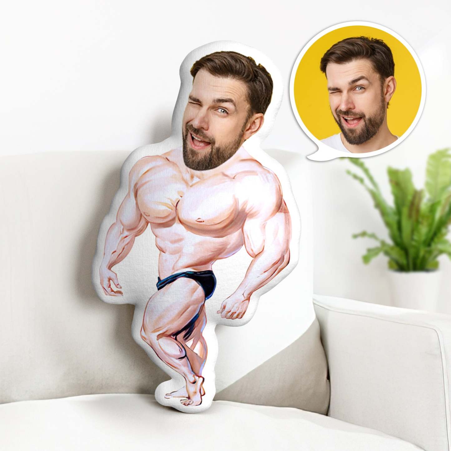 Almofada De Presente De Pai Para Pai Travesseiro De Rosto Personalizado Travesseiro De Homem Musculoso Presente Para Pai - soufeelbr