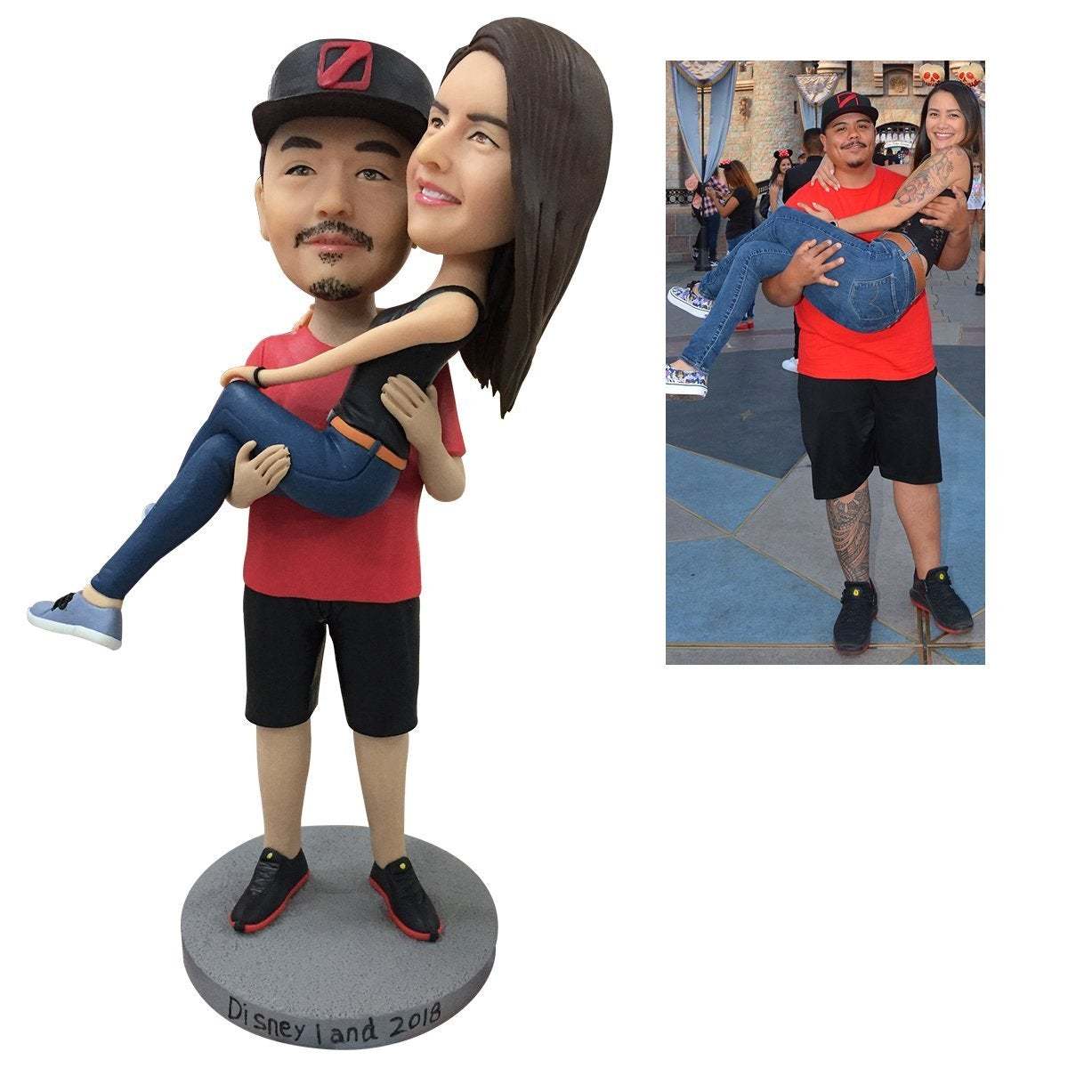 Bobblehead Personalizado De 2 Pessoas Totalmente Personalizável Com Texto Gravado