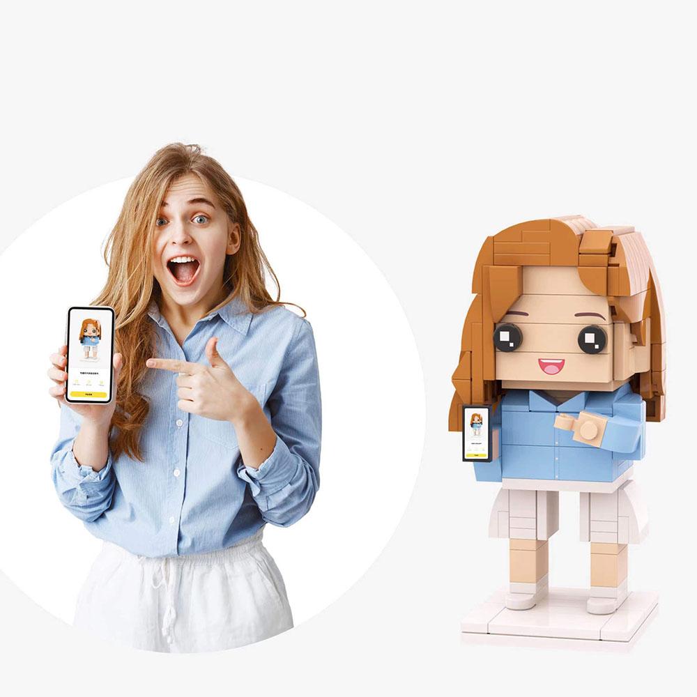 Cabeças De Bloco Personalizadas De Corpo Inteiro Personalizáveis ​​para 1 Pessoa Presente Perfeito Para Namorada (não Montado) - soufeelbr