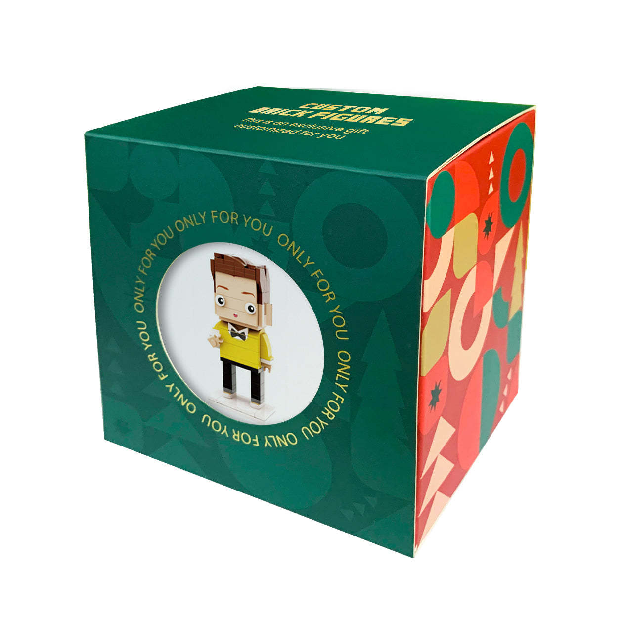 Caixa de presente de Natal para cabeças de bloco