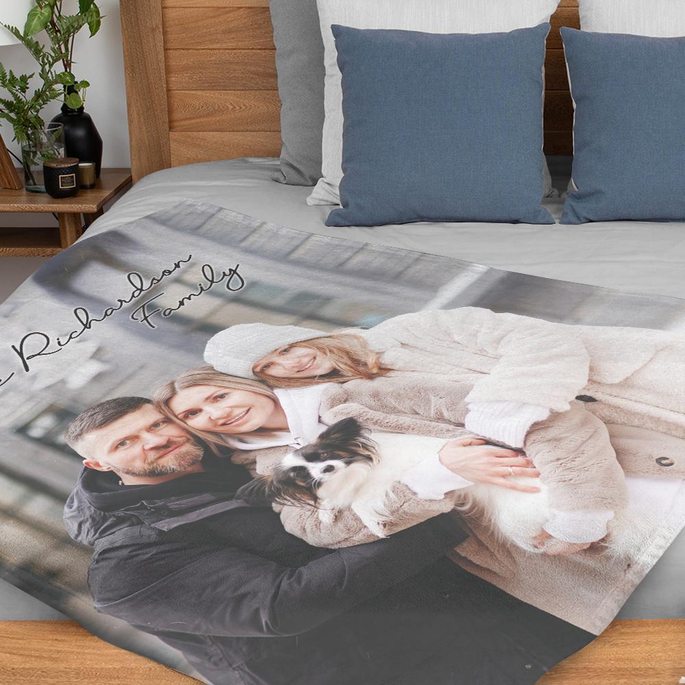Cobertor De Foto Gravada Personalizada Que Você Pode Personalizar Fotos Para Enviar Para Sua Namorada