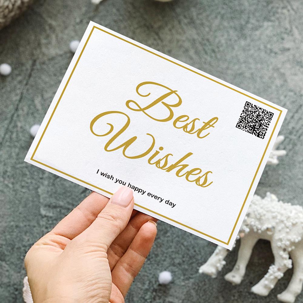 Presentes De Cartão De Texto Personalizado Código Qr Personalizado Para Presentes De Casal - soufeelbr
