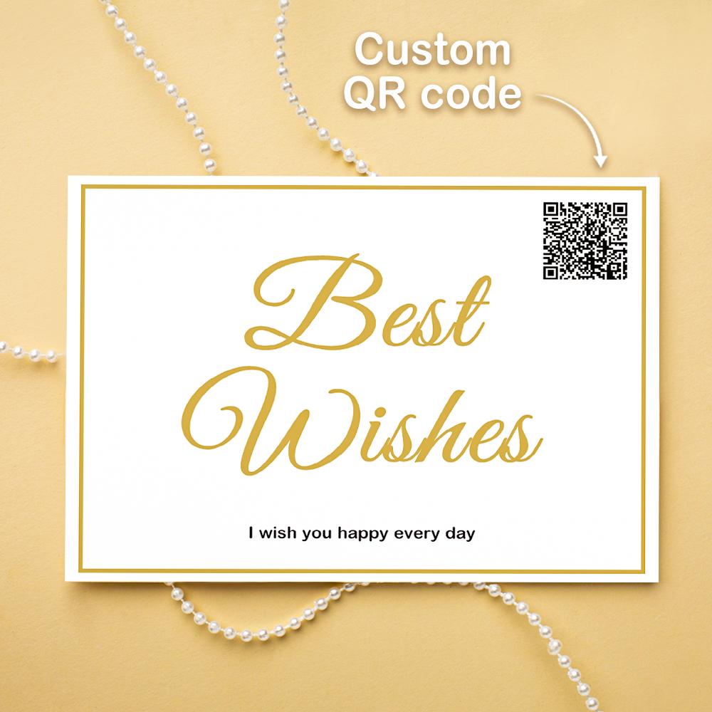 Presentes De Cartão De Texto Personalizado Código Qr Personalizado Para Presentes De Casal - soufeelbr