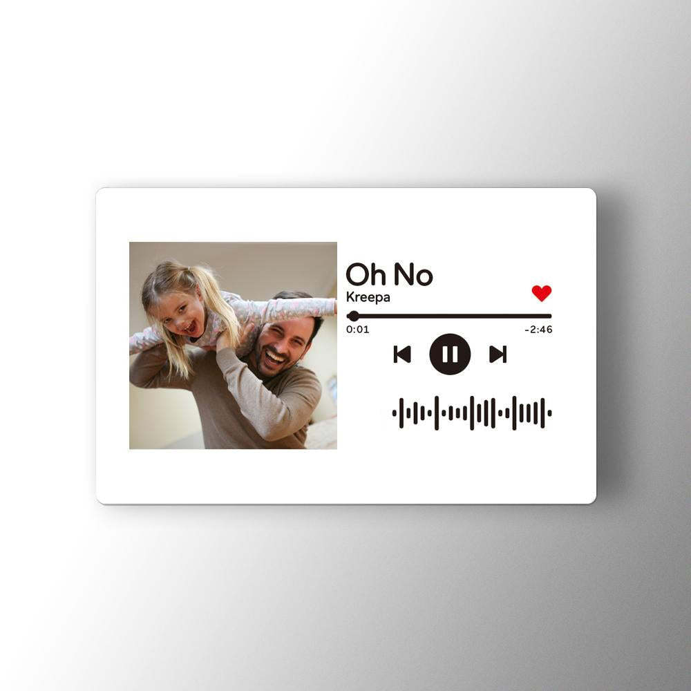 Carteira com código de música digitalizável personalizado inserir cartão branco