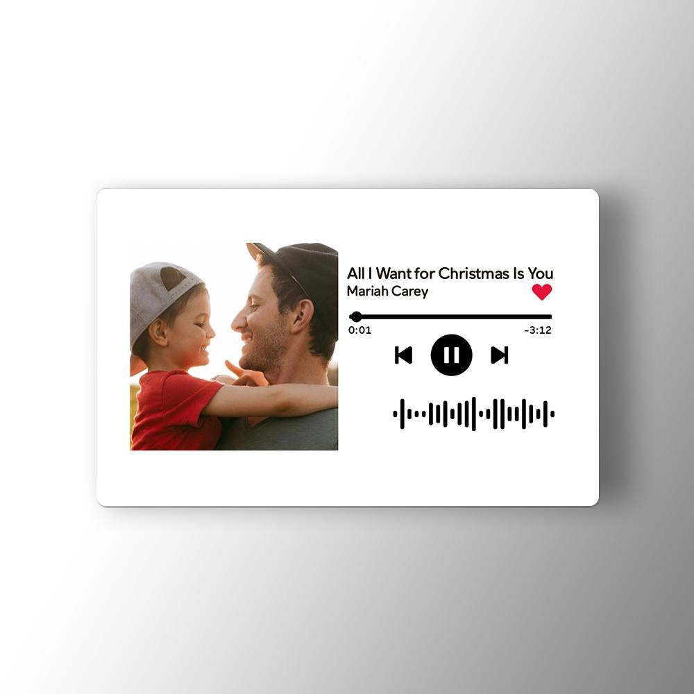 Carteira digitalizada com código de música para inserir cartão presentes branco